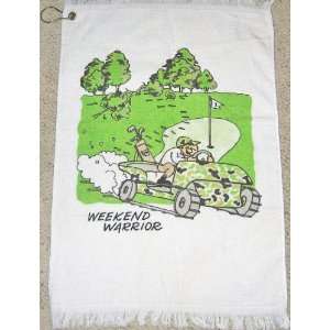 Weekend Warrior Hanging Golf Towel