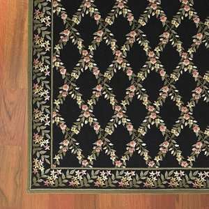 Floral Lattice Wool Area Rugs   Blue, 56 x 86   Frontgate  