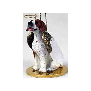  English Pointer Angel Christmas Ornament   Brown and White 
