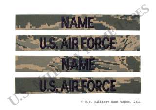 TWO U.S. AIR FORCE ABU NAME TAPE & SERVICE TAPE SETS