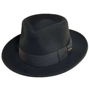   Large Addison Soft Wool Fedora Hat   Black