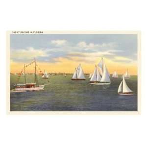  Yacht Racing in Florida Travel Premium Poster Print, 8x12 