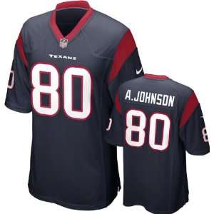 Andre Johnson Jersey Home Blue Game Replica #80 Nike Houston Texans 
