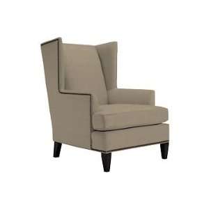  Williams Sonoma Home Anderson Wing Chair, Mini Grid, Taupe 