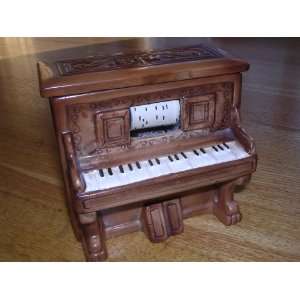 Vintage Player Piano Music Box & Doll House Furniture 4 Ceramic Fur 