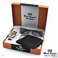 Mark Naimer 3 Gift Set Quartz Watch, Sunglasses/Wallet  
