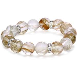 Lee Angel Roxanne Glass Bead and Rondelle Stretch Bracelet