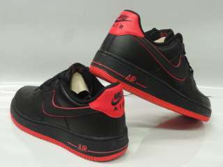 Nike Air Force 1 Low Black Red Sneakers Mens Size 12  