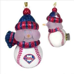 Philadelphia Phillies Mlb All Star Light Up Acrylic Snowman Ornament 