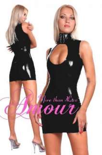 Sexy Gothic Punk Blk Catsuit Vinyl PU Dress Clubwear  