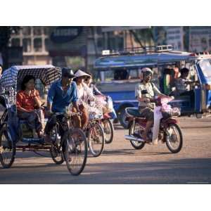 Samlor, Pedicab Taxi, Vientiane, Laos, Indochina, Southeast Asia 