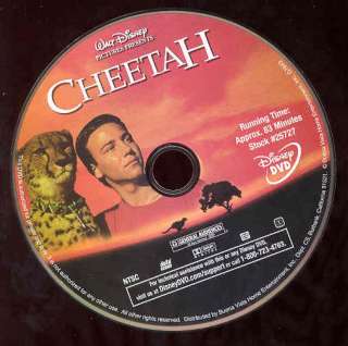 Cheetah DVD Disney Movie Coogan Deakins Kenya Africa  