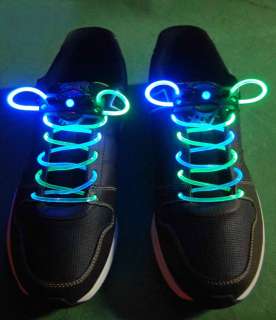   New LED Color Glow in the Dark Running Shoes Lace skating dance DISCO