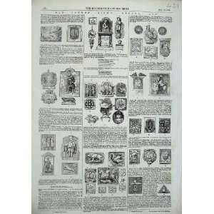  1856 Old London Signs Badges Cecil Street James England 