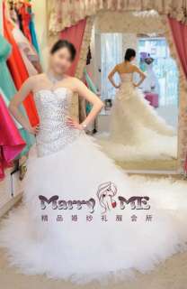 Crystal Diamond Wedding dress/bride bridesmaids dress  