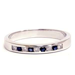   Sapphire Anniversary Channel Set Enhancer Wedding Ring Band Jewelry