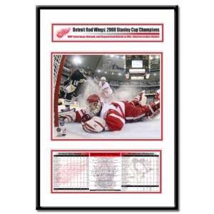   Red Wings 2008 Stanley Cup Champions Frame Chris Osgood Game 6 save