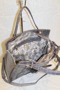 LADIES Visage Handbag Purse Box Satchel Gray # GU 9954  