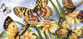 Cross Stitch Kit ~ Gold Collection Colorful Butterfly Vignette 