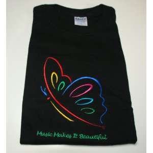  CMC T Shirt Butterfly, XL   Black Musical Instruments