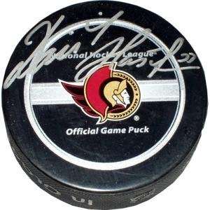  Dominik Hasek Autographed Ottawa Senators Game Model Puck 