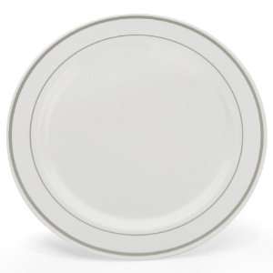  KC 621 10 Silver/White Dinner Plates 120/Case Everything 