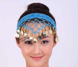 NEW 1pc Fashion Girl Belly Dance hairpin head buckle Velvet With Gold 