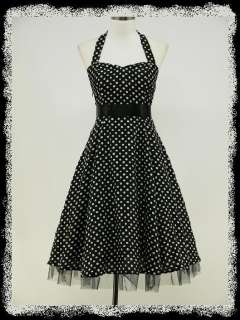   Polka Dot 1950s retro rockabilly swing prom vintage dress