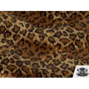  Velboa Faux / Fake Fur Jaguar BROWN BLACK Fabric By the 