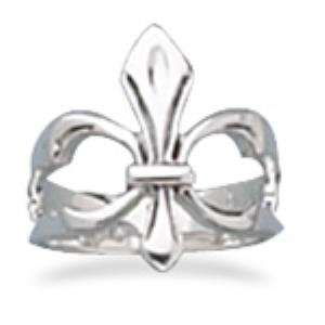  Versant Fleur de lis Sterling Silver Ring, 7 Jewelry