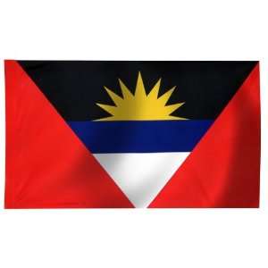  Antigua and Barbuda Flag 4X6 Foot Nylon PH Patio, Lawn 