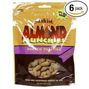 Sunkist Almond Munchies, Roastie Toasties, 5 Ounce Units (Pack of 6 
