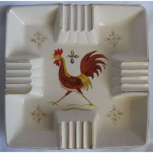  Vintage Hand Painted Rooster Ashtray 