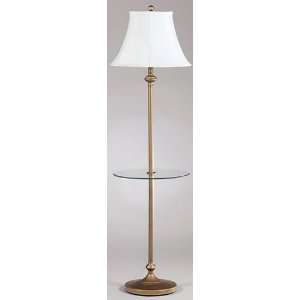  Floor Lamp with Tray Antique Brass