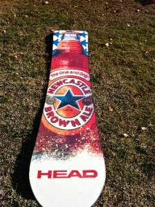 Newcastle Brown Ale Beer Logo REAL HEAD Snowboard Limited Edition NEW 