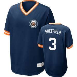 Detroit Tigers Gary Sheffield #3 Nike Navy Cooperstown V Neck Player 