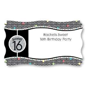   Set of 8 Personalized Birthday Party Name Tag Stickers Toys & Games