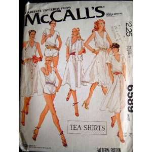 MISSES TOPS, VEST, SKIRT AND SHORTS SIZE 16 MCCALLS TEA SHIRTS SEWING 