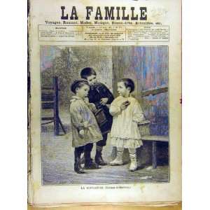  1885 Geoffroy Convoitise Children French Print Fine Art 