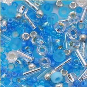  Toho Multi Shape Glass Beads Aozora Blue/Silver Color 