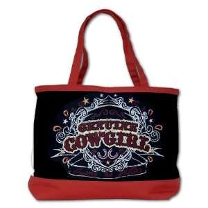  Shoulder Bag Purse (2 Sided) Red Genuine Cowgirl Love To Ride 