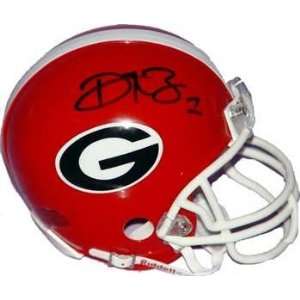 Reggie Brown Autographed Mini Helmet   GEORGIA Sports 