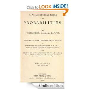 philosophical essay on probabilities (1902) (Annotated) Pierre 