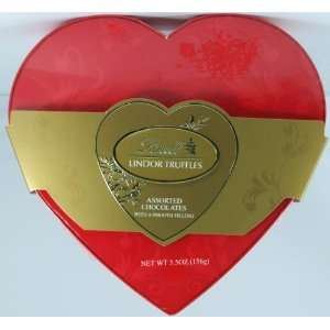  Lindor Assorted Chocolate Truffles Heart, 5.5oz Heart Box 