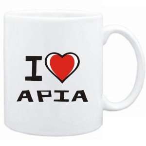 Mug White I love Apia  Capitals 