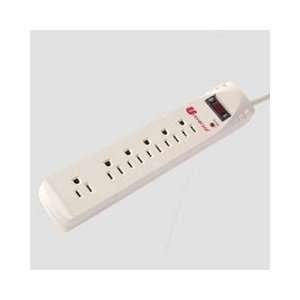  UNV71641 Six Outlet Surge Protector Strip, 4 ft. Cord 