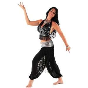  Belly Dancer Costume Set  Chiffon Harem Pants and Lyrca 