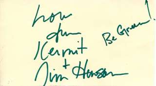 JIM HENSON Muppets Creator Classic Autograph  