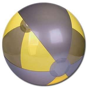     16 Translucent Yellow & Silver Beach Balls