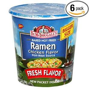 Dr. McDougalls Right Foods Chicken Flavor Ramen, 2.1 Ounce Cups (Pack 